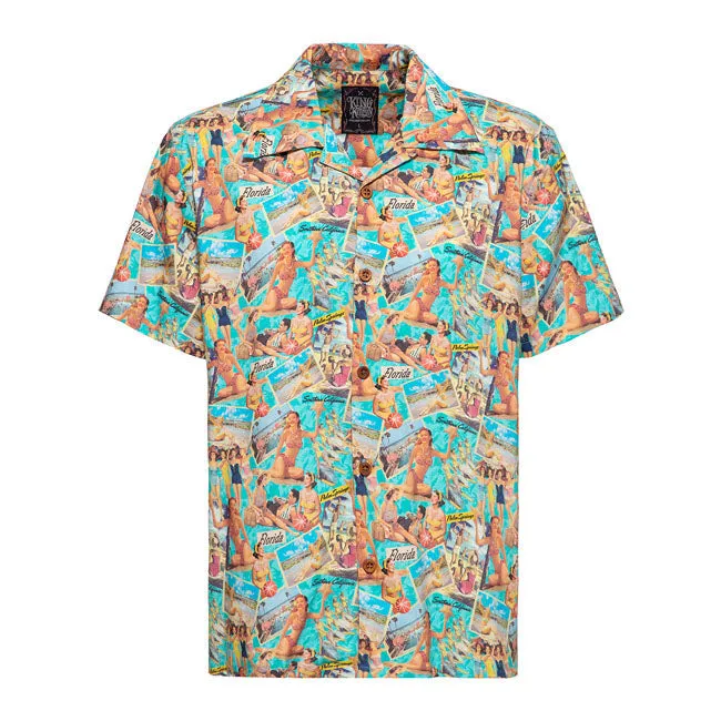 König Kerosin Urlaub AOP Shirt Blue Heaven