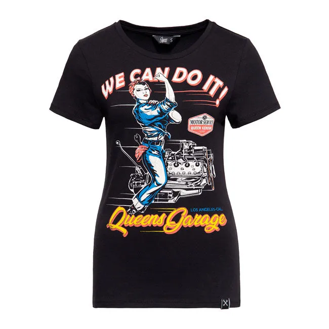 Queen Kerosin We Can Do It Motor T-Shirt Schwarz