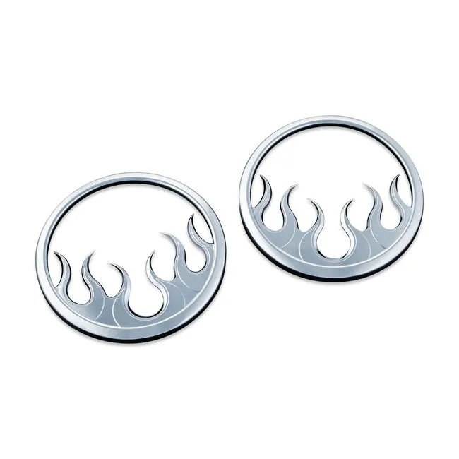 Kuryakyn Lautsprechergrill Flamme FLHT, FLHX, Tri-Glide 14-21