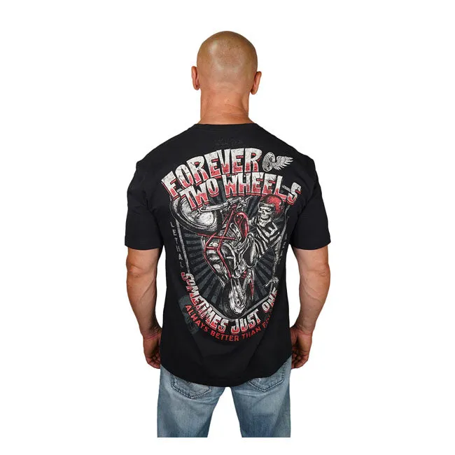 Lethal Threat Forever Two Wheels T-Shirt Schwarz