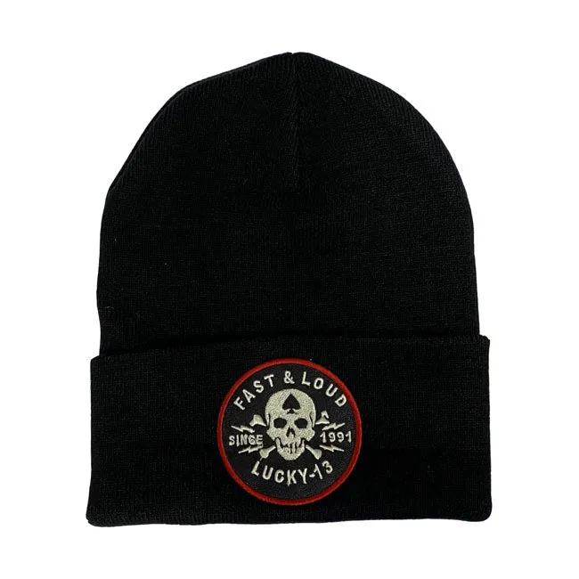 Lucky 13 Fast & Loud Beanie Schwarz