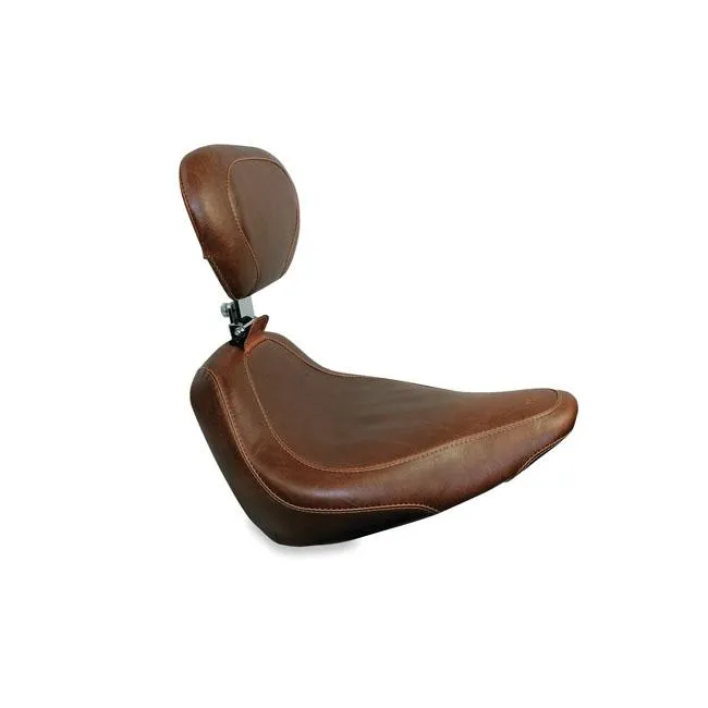 Mustang Wide Tripper Solo Sitz mit Rückenlehne Braun Softail 84-17