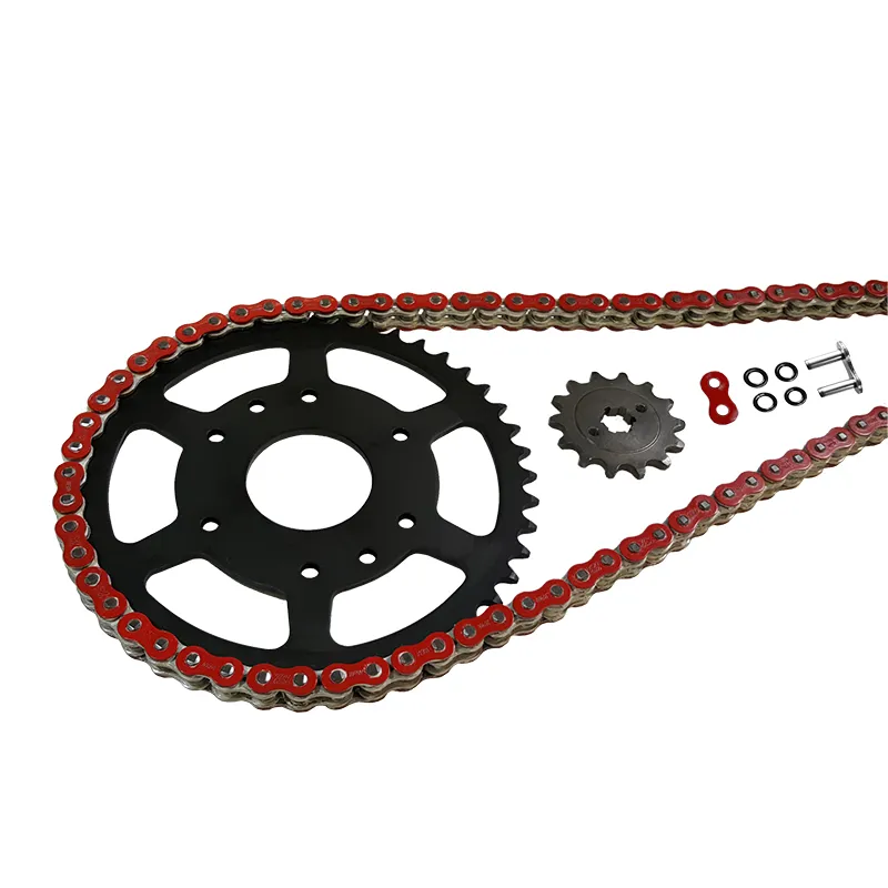 EK-Chain Kettensatz 525 MVXZ-2 für Aprilia SL1000 Falco Farbe Rot