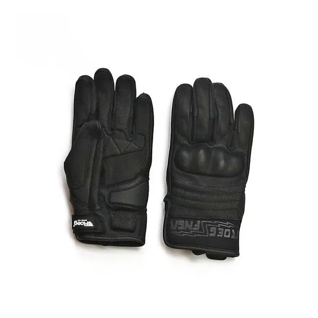 Roeg FNGR All-Leder-Handschuhe Schwarz