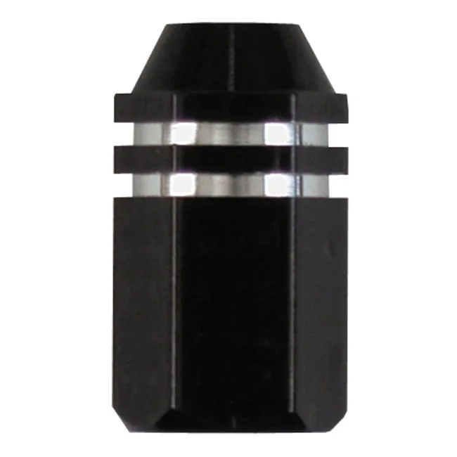 Trik Tropz Ventilschaftkappen schwarz Legierung zwei Tone Hex gerade