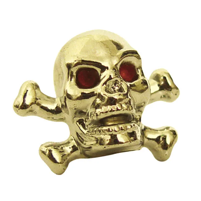 Trik Tropz Ventilschaftkappen Skull Head Gold